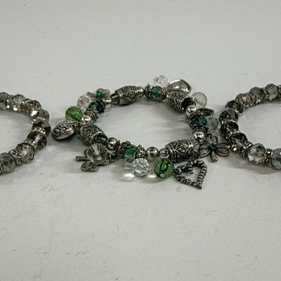 Sale Photo Thumbnail #35: Lot of 3 bracelets, all in good condition.