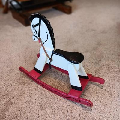 WOODEN ROCKING HORSE