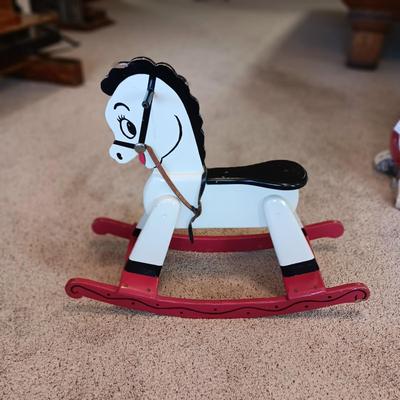 WOODEN ROCKING HORSE