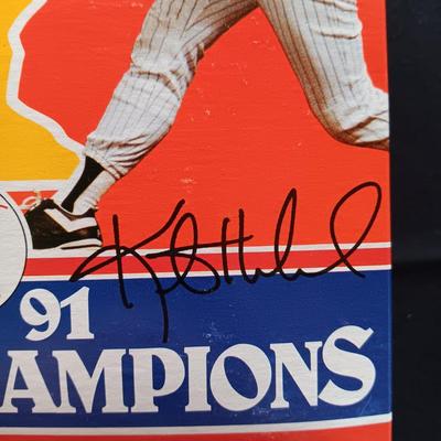 AUTOGRAPHED WHEATIES CEREAL BOX BY KIRBY PICKETT & KENT HRBEK