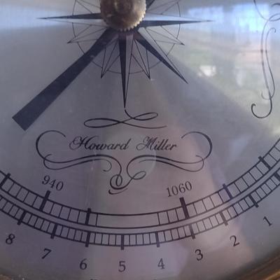 Vintage Howard Miller Banjo Style Wall Weather Station- Thermometer, Barometer, Hygrometer