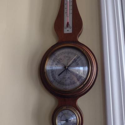 Vintage Howard Miller Banjo Style Wall Weather Station- Thermometer, Barometer, Hygrometer