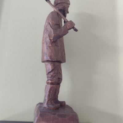 Gaston Turcotte Hand Carved Wooden Figurine
