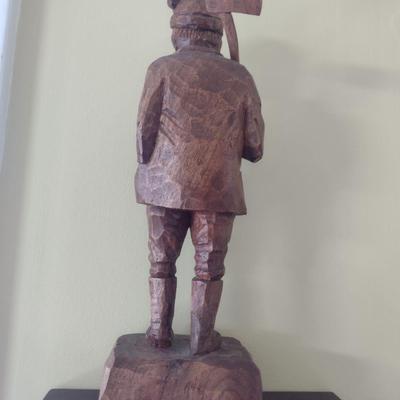 Gaston Turcotte Hand Carved Wooden Figurine