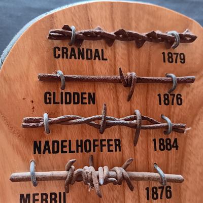 WESTERN BOOT BARBED WIRE SAMPLE FROM THE 1800'S