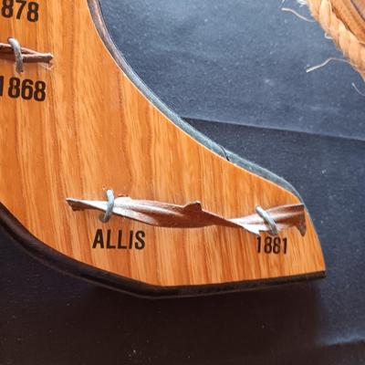 WESTERN BOOT BARBED WIRE SAMPLE FROM THE 1800'S