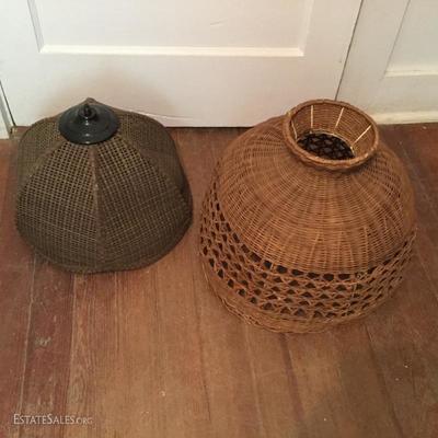 Lot 42: Wicker Chair, Baskets and Table 