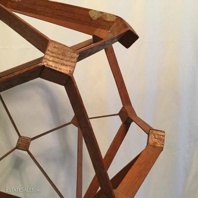 Lot 16: MCM Chair Frame and Geometric Hanging Art