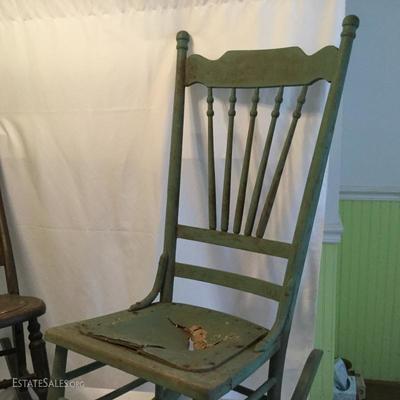 Lot 4: Set of Two Antique Rocking Chairs