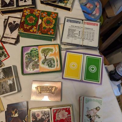 Multiple Decks of Cards used to Play Bridge With