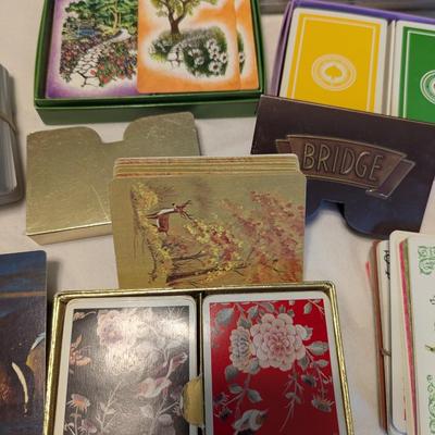 Multiple Decks of Cards used to Play Bridge With
