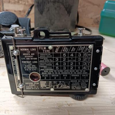 DOVER 620-A AND FALCN MINIATURE 35MM CAMERAS