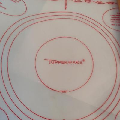 Baking Accessories- Vintage Rolling Pin, Pastry Cloth, Tupperware Pastry Mat