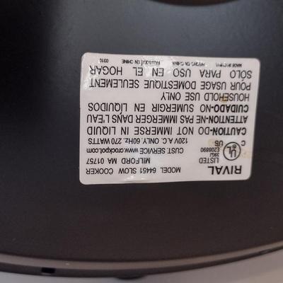 Rival Crock Pot with Recipe Book