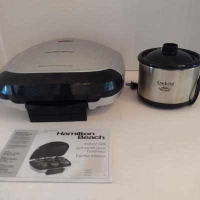 Kitchen Appliances- Indoor Grill and Mini Crock Pot