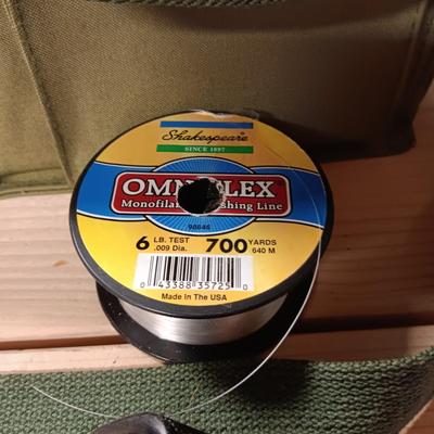 JOHNSON TANGLE FREE 10 REEL, FISHING BAG AND OTHER TACKLE