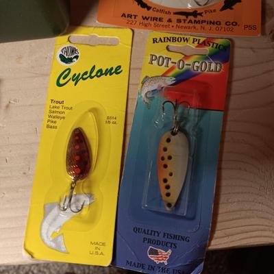 3 TIER SHELF TACKLE BOX AND A VARIETY OF TACKLE