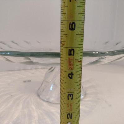 Glass Cake Pedestal with Dome Cover