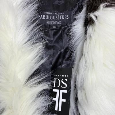 New Donna Salyers Fabulous Faux Fur Coat Alter Ego 3X