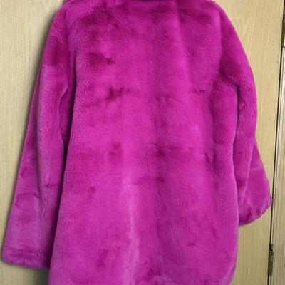 New Donna Salyers Fabulous Faux Fur Coat Fuchsia 3X