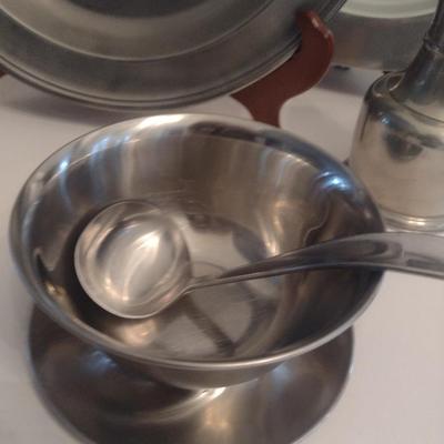 Collection of Metal Serve Ware- Mostly Pewter