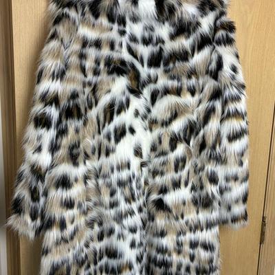 New Donna Salyers Fabulous Faux Fur Coat Snow Lynx 2X