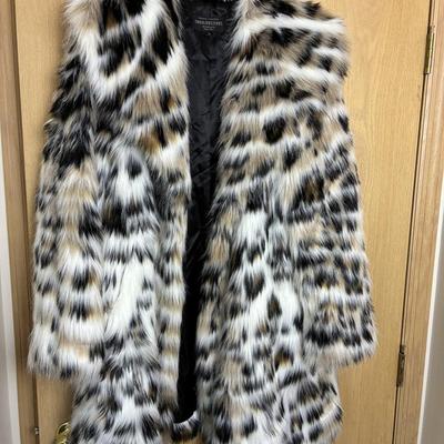 New Donna Salyers Fabulous Faux Fur Coat Snow Lynx 2X
