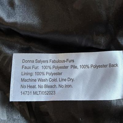 New Donna Salyers Fabulous Faux Fur Coat Snow Lynx 2X