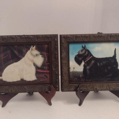 Pair of Framed Scottish Terrier Pictures