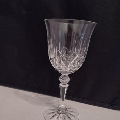 Galway Irish Crystal Red Wine Glasses- Possibly Longford Pattern- Eight Pieces