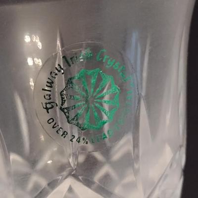 Galway Irish Crystal Champagne Flutes and Cordial Glasses- Possibly Longford Pattern- Two of Each