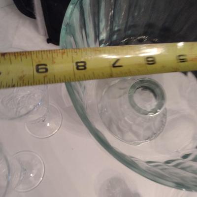 Collection of Glassware- Trifle Bowl, Serving Glasses, Champagne Flutes, Toothpick Holder