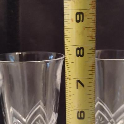 Collection of Glassware- Trifle Bowl, Serving Glasses, Champagne Flutes, Toothpick Holder