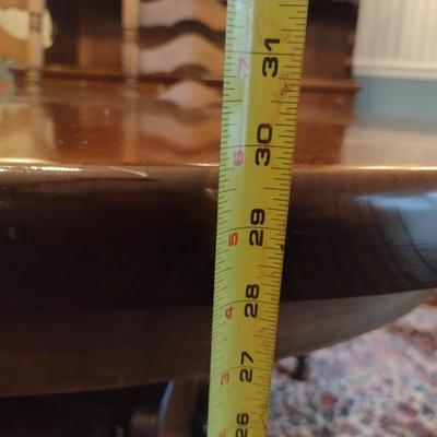 Solid Wood Dining Table with Six Ladder Back Chairs- Possibly Ethan Allen