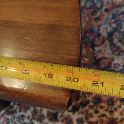 Solid Wood Dining Table with Six Ladder Back Chairs- Possibly Ethan Allen