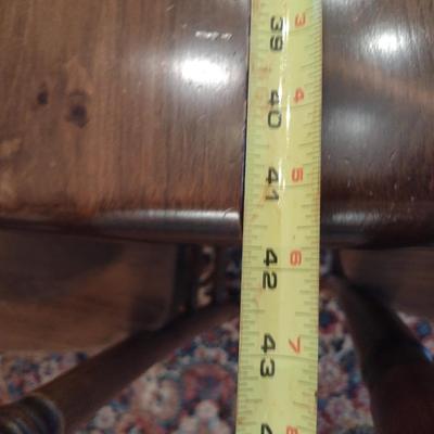 Solid Wood Dining Table with Six Ladder Back Chairs- Possibly Ethan Allen