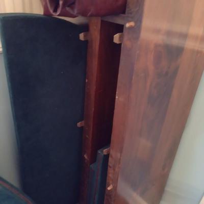 Solid Wood Dining Table with Six Ladder Back Chairs- Possibly Ethan Allen