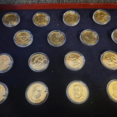 Sale Photo Thumbnail #12: This lot is for 24 uncirculated 24kt gold plated Coins with case if you want to complete the set.