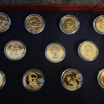 Sale Photo Thumbnail #11: This lot is for 24 uncirculated 24kt gold plated Coins with case if you want to complete the set.