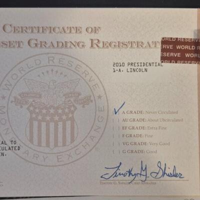 Sale Photo Thumbnail #22: This lot is for 4 uncirculated 24kt gold plated presidential coins. 2 Coins come with a certificate of authenticity, The other 2 Are sealed w/o a COA