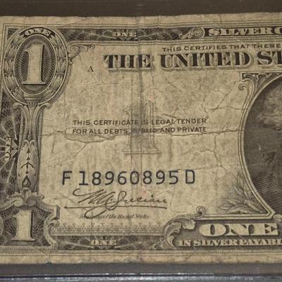 Sale Photo Thumbnail #26: 1935B $1 Silver Certificate Error no "IN GOD WE TRUST" on back. this bill is in fair condition but please make sure you look at all the photos