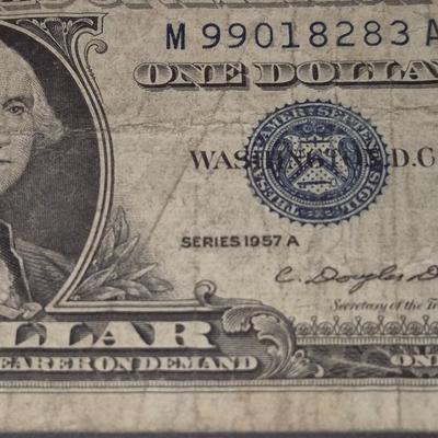 Sale Photo Thumbnail #46: 1957A $1 Silver Certificate Fair Condition
