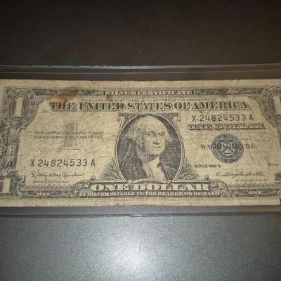 Sale Photo Thumbnail #52: 1957B $1 Silver Certificate Fair Condition