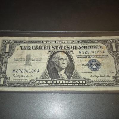 Sale Photo Thumbnail #59: 1957B $1 Silver Certificate Fair Condition