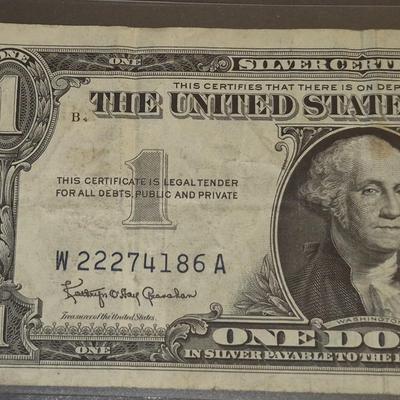 Sale Photo Thumbnail #62: 1957B $1 Silver Certificate Fair Condition