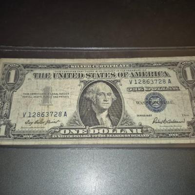 Sale Photo Thumbnail #66: 1957 $1 Silver Certificate Fair Condition