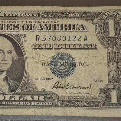 Sale Photo Thumbnail #75: 1957 $1 Silver Certificate RA Serial Number
