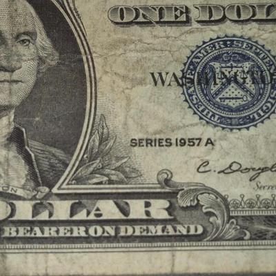Sale Photo Thumbnail #88: 1957A $1 Silver Certificate Fair Condition
