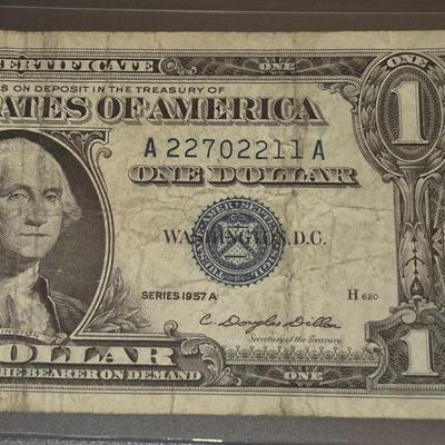 Sale Photo Thumbnail #89: 1957A $1 Silver Certificate Fair Condition