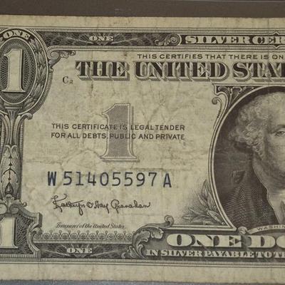 Sale Photo Thumbnail #104: 1957B $1 Silver Certificate Fair Condition